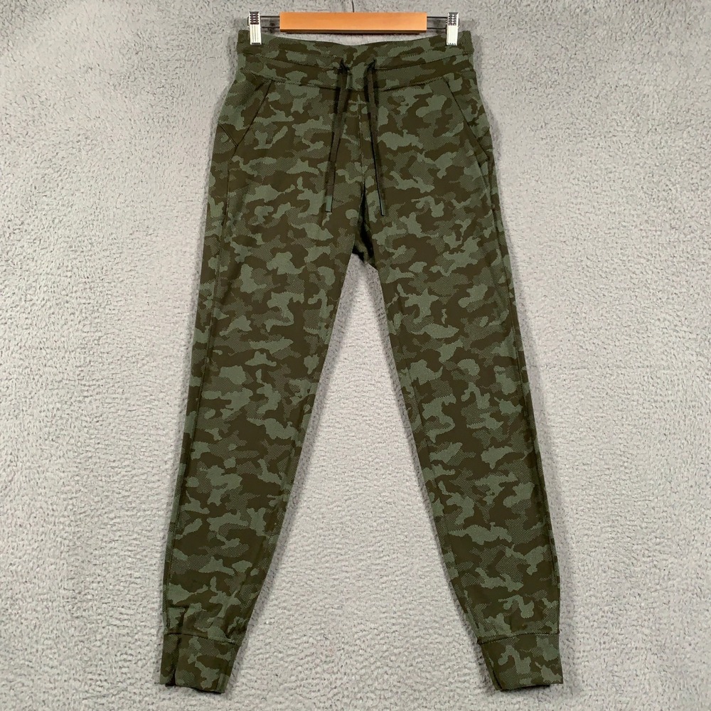 Lululemon Ready to Rulu Jogger Pant Womens 6 Green Camo High Rise Athletic Yoga